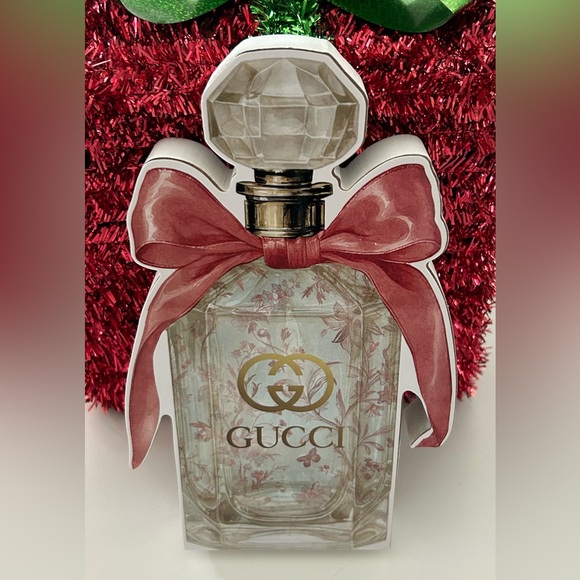 Gucci Other - Gucci Floral Perfume bottle with Pink Ribbon Art home decor New